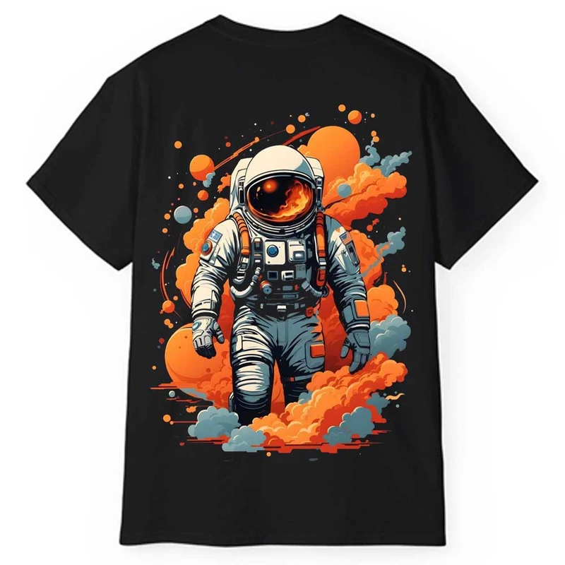 تی‌شرت آستین کوتاه مردانه پاد آفرین مدل فضانورد کد 1231