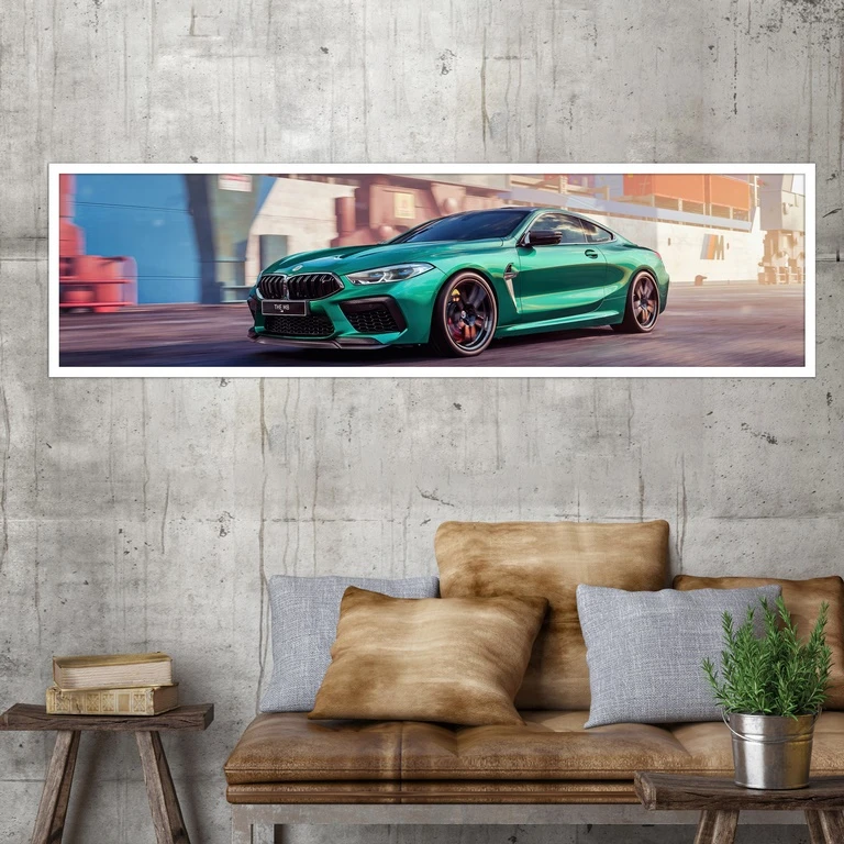 تابلو بکلیت طرح اتومبیل ماشین بی ام دبلیو BMW مدل کشیده W-7839