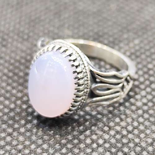 انگشتر نقره مردانه مدل سنگ عقیق کبود کد 76