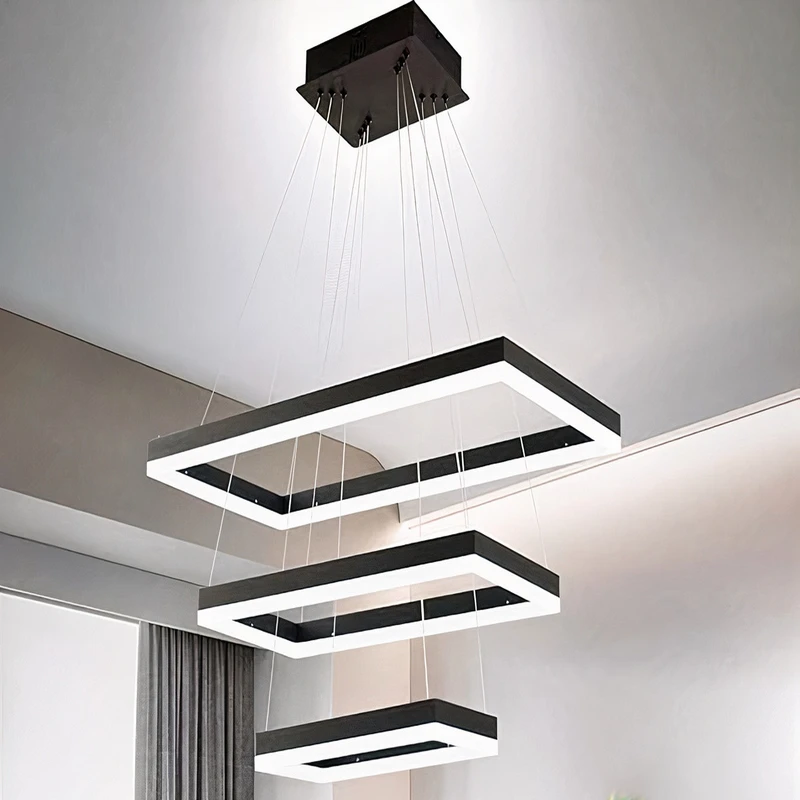 چراغ آویز لوسترماد مدل مستطیل کد N305b