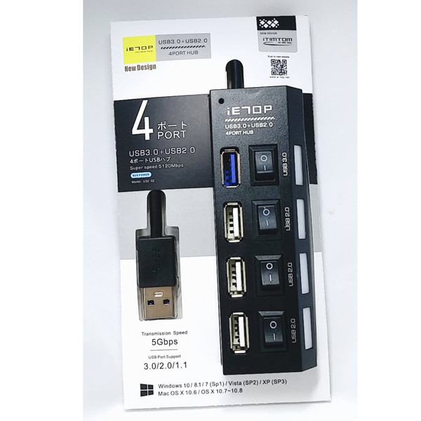 هاب 4 پورت USB3.0 آی ای تاپ مدل U32-02
