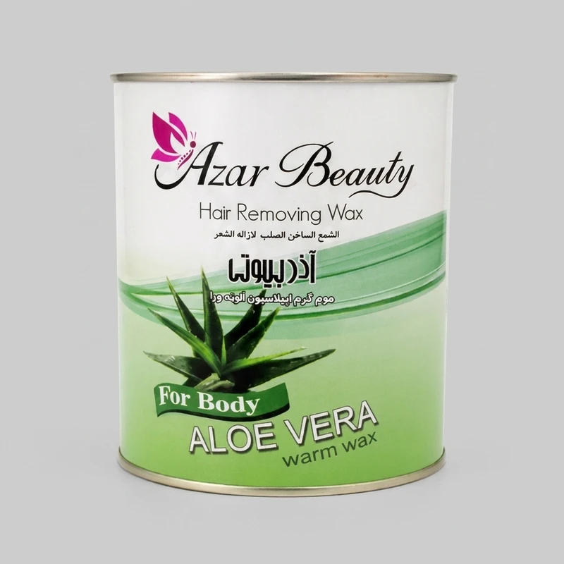 موم موبر گرم آذر بیوتی مدل Aloe Vera وزن 700 گرم