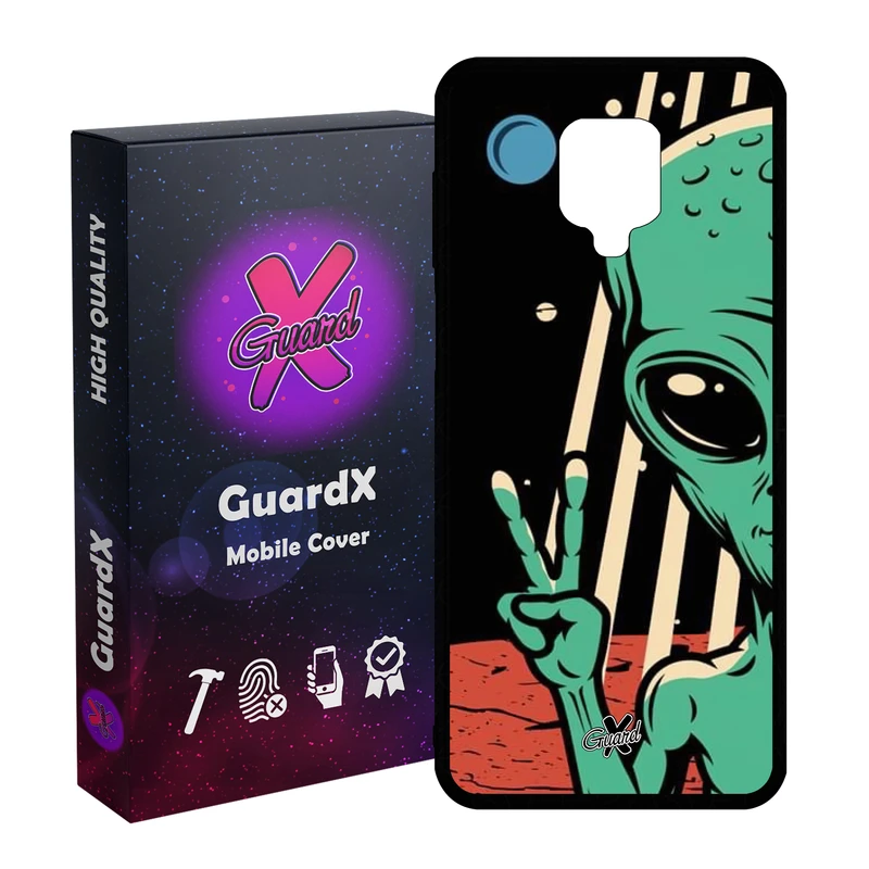 کاور گارد ایکس طرح Alien مدل Glass10499 مناسب برای گوشی موبایل شیائومی Redmi Note9 Pro/Note 9 Pro Max/Redmi Note 9S/MI Poco M2 Pro
