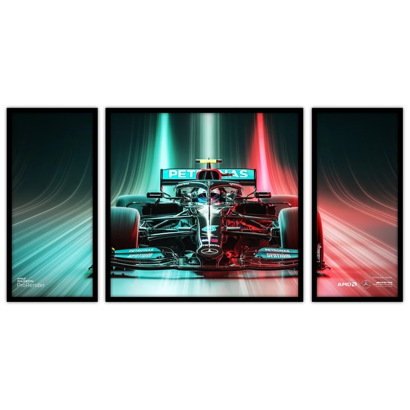 تابلو بکلیت طرح ماشین مسابقه مدل B-bu3054 مجموعه 3 عددی