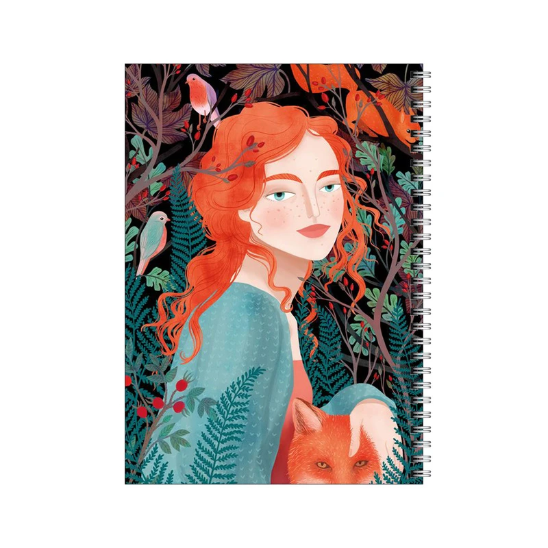 دفتر مشق 100 برگ بامبیلیپ طرح دختر پاییزی و روباه کد 9979621