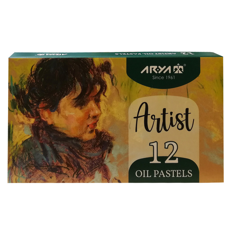 پاستل روغنی 12 رنگ آریا مدل Permium-02 کد 85306