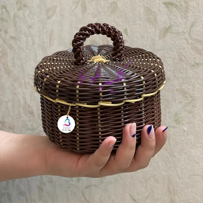 سبد حصیر بافی کلبه بلوط مدل شاتوت