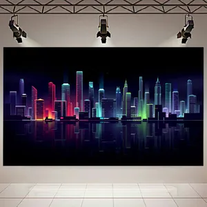 پوستر طرح ساختمان ها مدل نئون کد AR1742