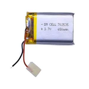 باتری لیتیومی قابل شارژ دی ام سل مدل 702535 ظرفیت 650 میلی‌ آمپر ساعت