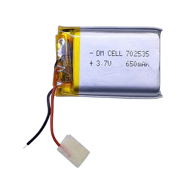 باتری لیتیومی قابل شارژ دی ام سل مدل 702535 ظرفیت 650 میلی‌ آمپر ساعت