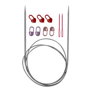 میل بافتنی مدل PACK-02 به همراه سنجاق نشانه گذار بافتنی و سوزن دوخت کاموا مجموعه 9 عددی