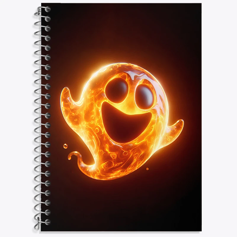 دفتر زبان 50 برگ خندالو مدل دو خط طرح روح کیوت کد N4396