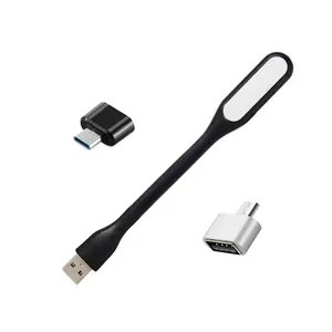 چراغ LED یو اس بی مدل A1 به همراه مبدل USB-C و MicroUSB