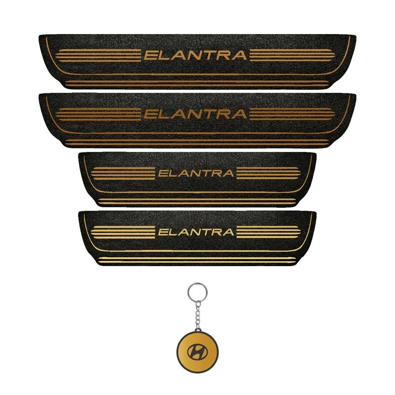 برچسب پارکابی خودرو لندمون کد LMm0071 MT مناسب برای هیوندا النترا مجموعه 4 عددی به همراه جا کلیدی