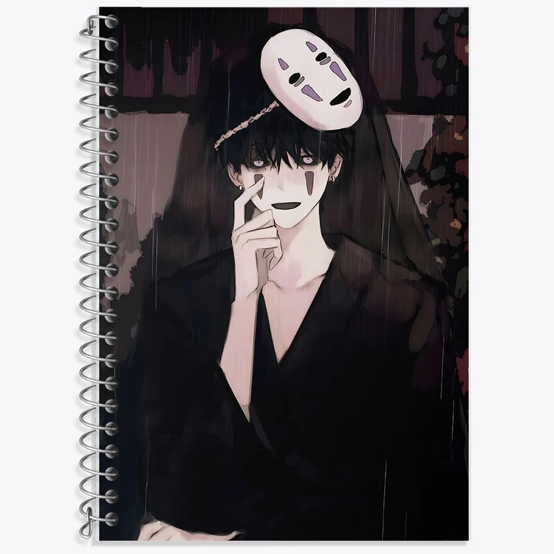 دفتر زبان 50 برگ خندالو مدل دو خط طرح نوفیس انیمه شهر اشباح کد N3438