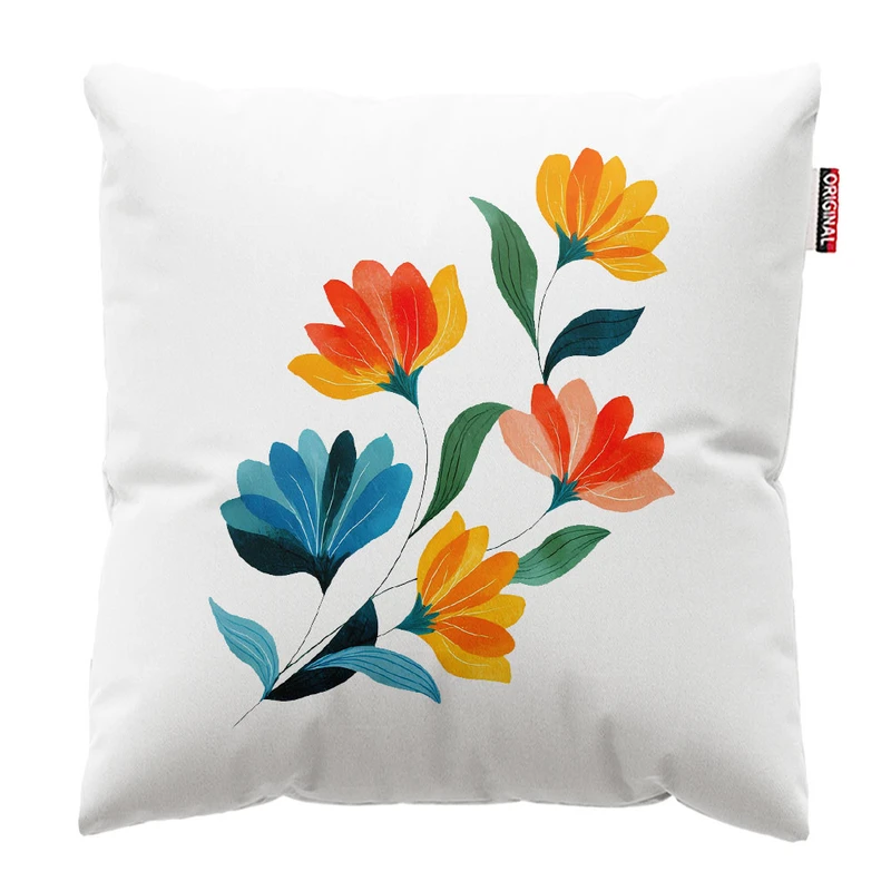  کوسن پاد آفرین طرح گل کد 3202 سایز 30*30 سانتی متر