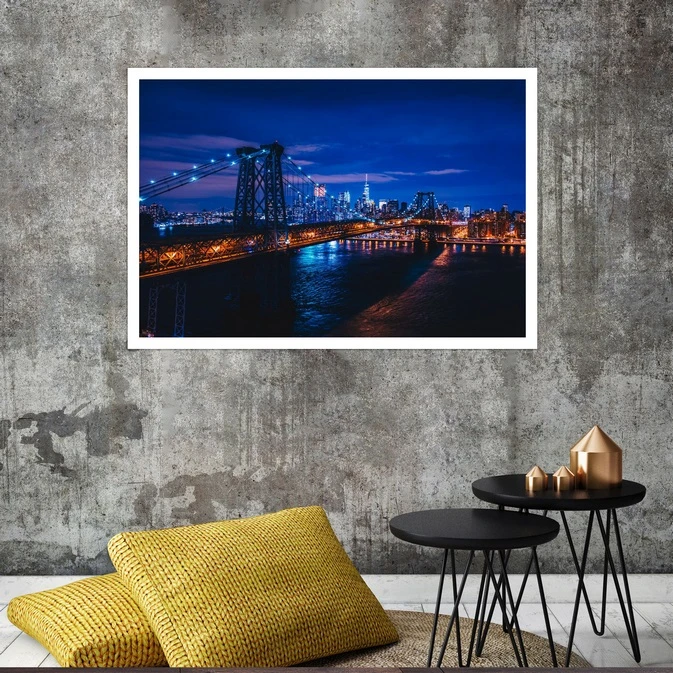 تابلو بکلیت طرح منظره شهر مدل قاب شاسی W-s8152