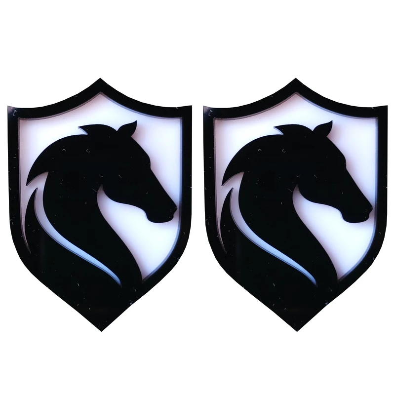 آرم خودرو مدل HORSE46IK-BLK مناسب برای دنا بسته 2 عددی