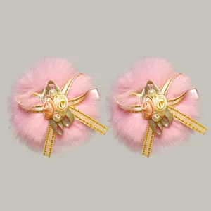 گیره مو دخترانه مدل پشمالو بسته 2 عددی