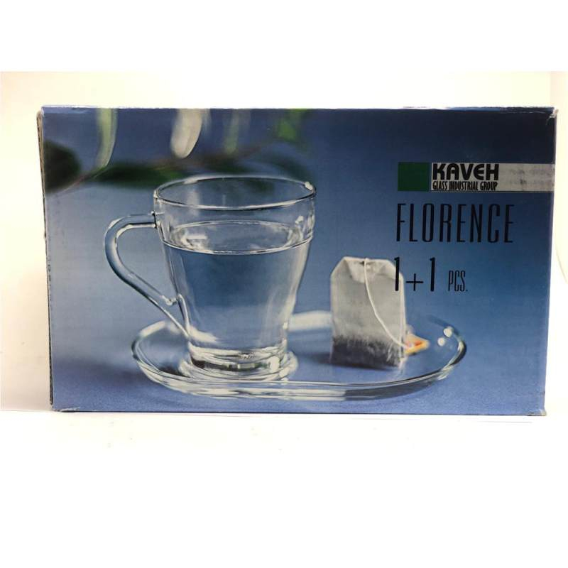 ست لیوان و نعلبکی 12 پارچه کاوه مدل فلورانس