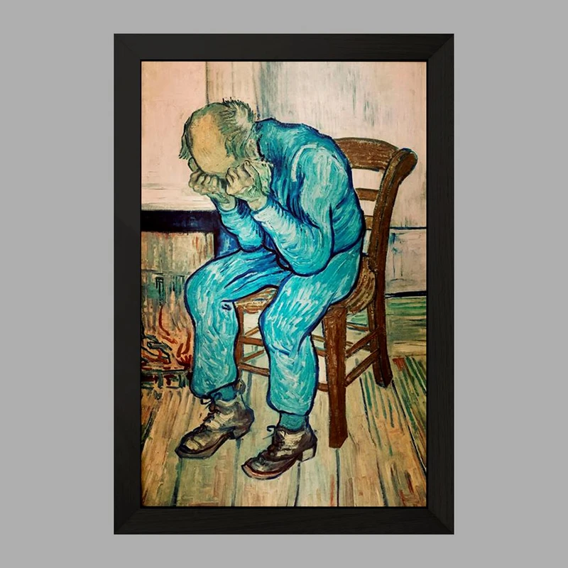 تابلو خندالو مدل نقاشی بر دروازه ابدیت اثر ونسان ونگوگ کد 25451