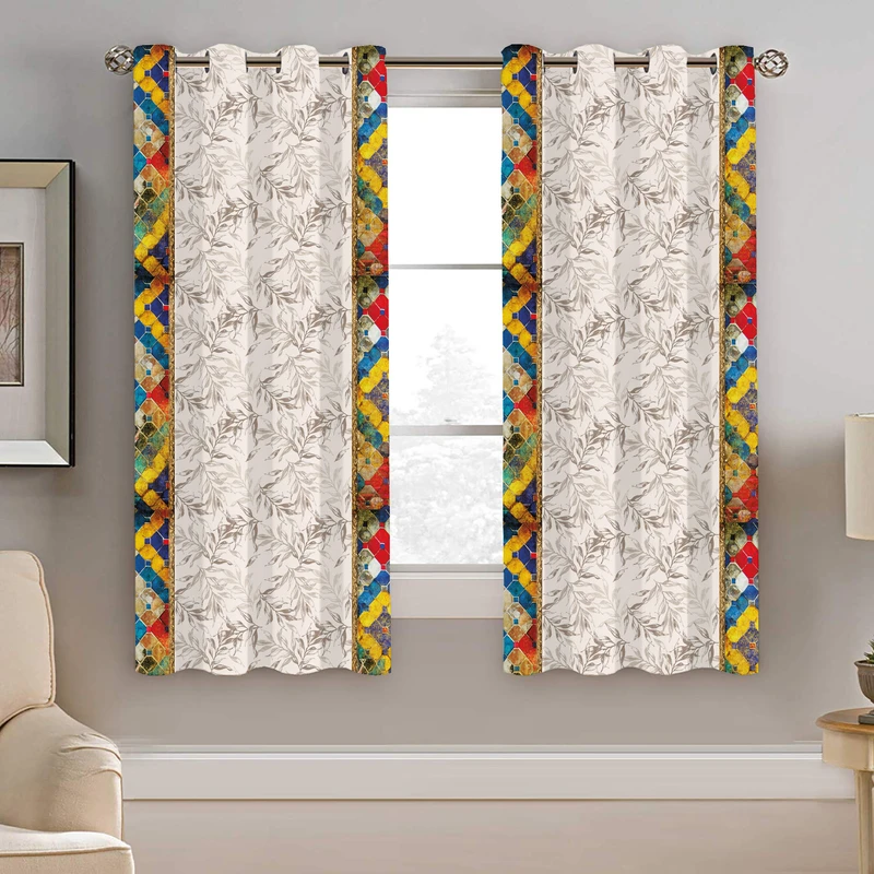 پرده نیروانا طرح سنتی مدل هازان کد 9057 سایز 140×200 سانتی متر