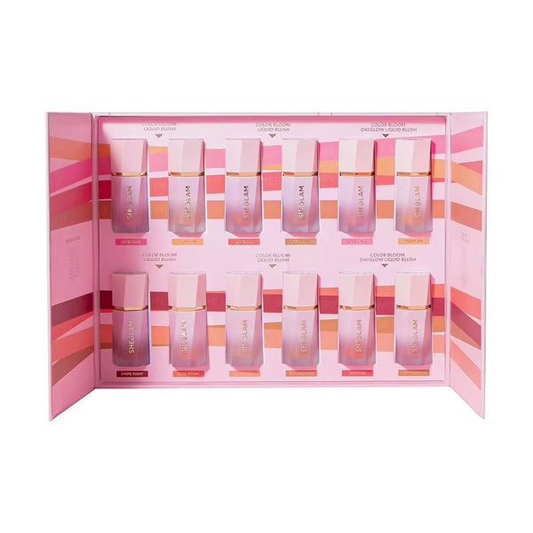 رژگونه مایع ترکیبی شگلم مدل Color Bloom مجموعه 12 عددی