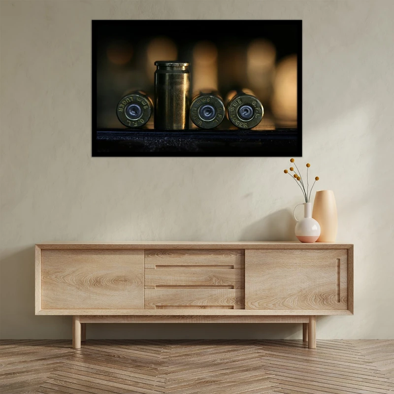 تابلو بکلیت طرح گلوله و فشنگ تفنگ مدل  B-bu2698