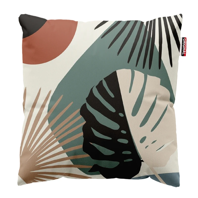 کوسن پاد آفرین مدل بوهو طرح برگ کد PK303116 سایز 30*30 سانتی متر