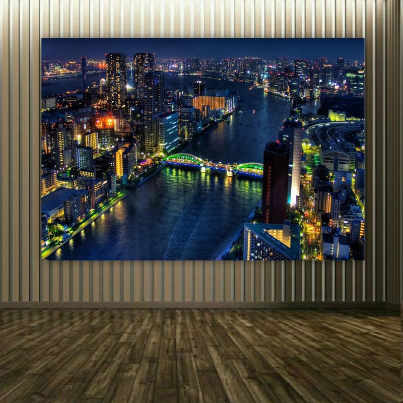 پوستر پارچه ای طرح نمای شهرهای جهان کد PP2710