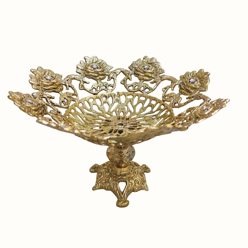 میوه خوری برنزی مدل گل رز کد C1016