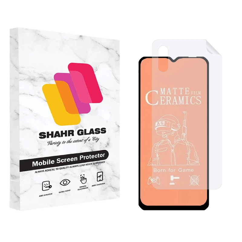 محافظ صفحه نمایش مات شهر گلس مدل 2CMN مناسب برای گوشی موبایل شیائومی Redmi 9A به همراه محافظ پشت گوشی