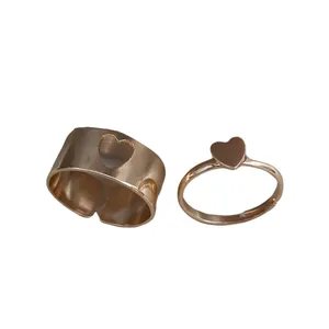 انگشتر زنانه مدل مکمل دوستی کد 5455 مجموعه 2 عددی