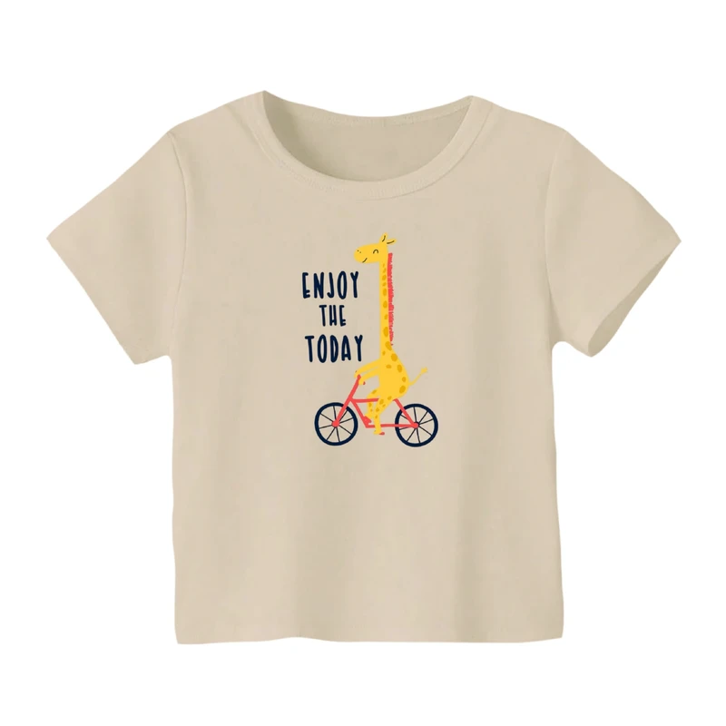 تی شرت آستین کوتاه بچگانه مدل زرافه کد ۳