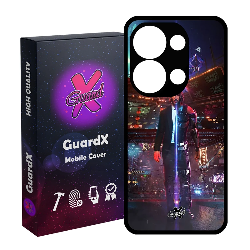 کاور گارد ایکس طرح John Wick مدل Glass10077 مناسب برای گوشی موبایل شیائومی Redmi Note 13 Pro 4G / Poco M6 Pro 4G