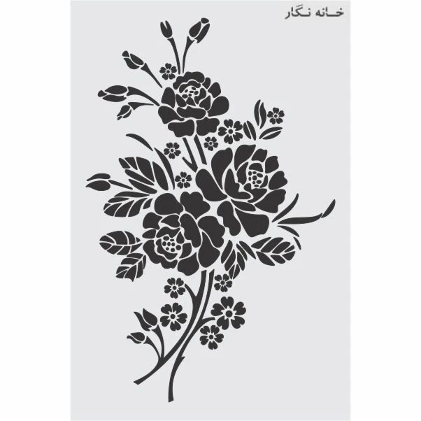 شابلون خانه نگار طرح گل کد 567