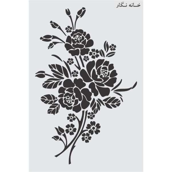  شابلون خانه نگار طرح گل کد 567