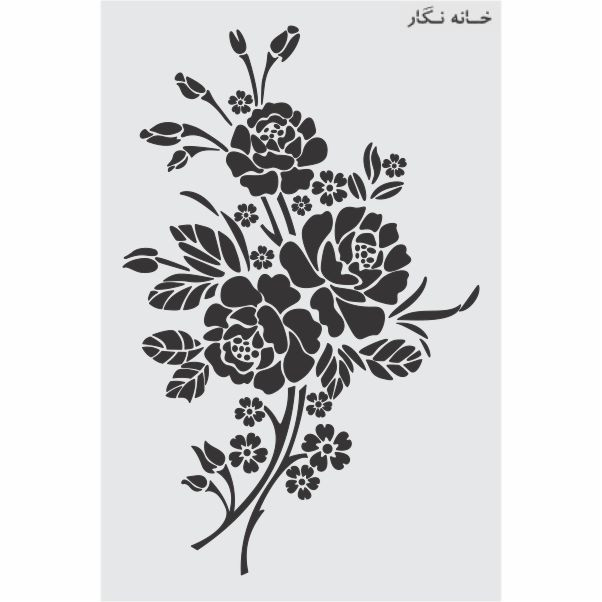  شابلون خانه نگار طرح گل کد 567
