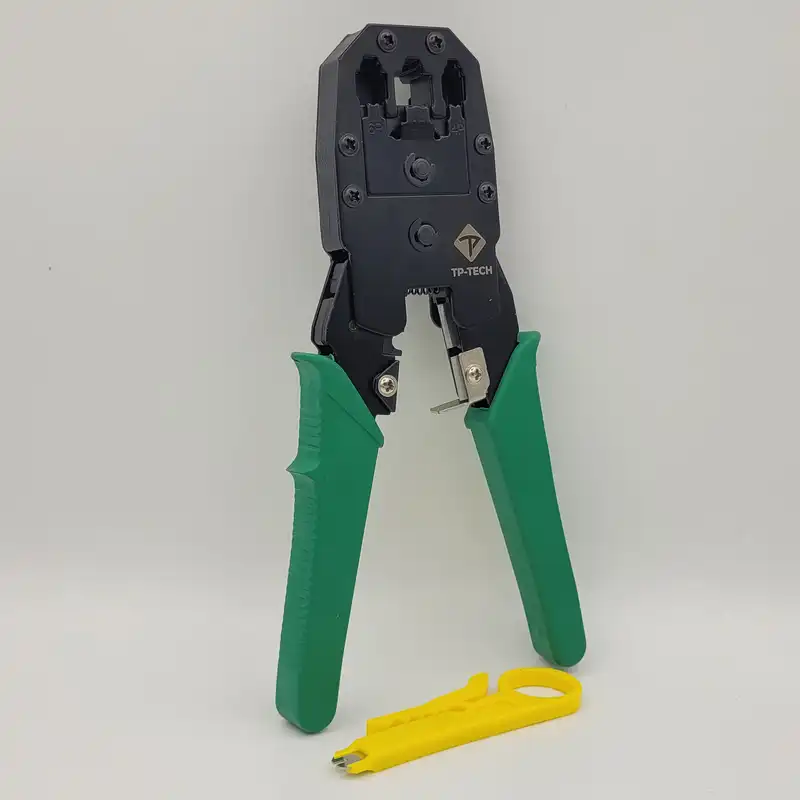 آچار سوکت زن شبکه مدل TP-TECH به همراه آچار استریپر