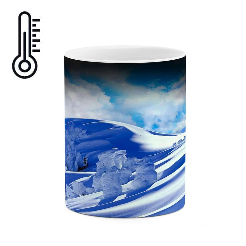 ماگ حرارتی کاکتی مدل منظره برفی کد mgh15136