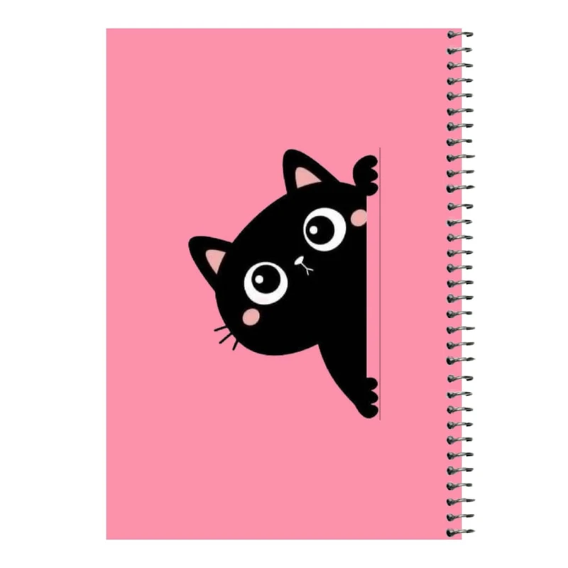 دفتر مشق 80 برگ اس جی مدل گربه سیاه   