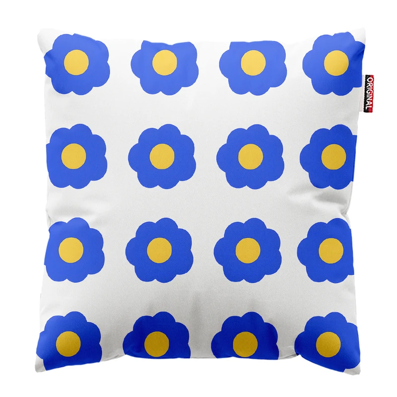 کوسن پاد آفرین مدل مینیمال طرح گل و برگ کد PK303069 سایز 30*30 سانتی متر