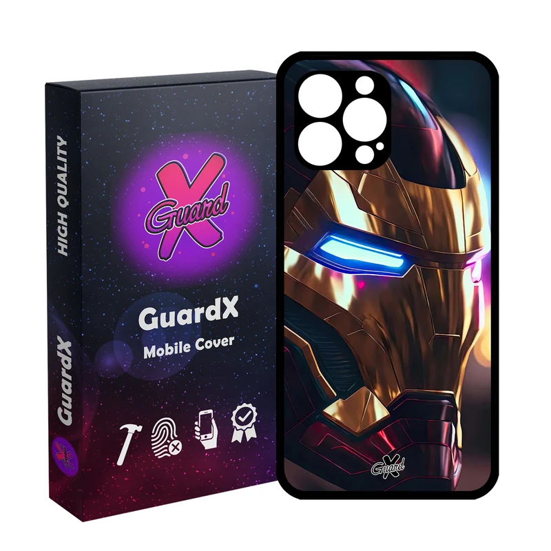 کاور گارد ایکس طرح Iron Man مدل Glass10604 مناسب برای گوشی موبایل اپل iPhone 12 Pro