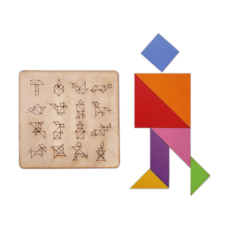 پازل آموزشی طرح تانگرام مدل فروردین