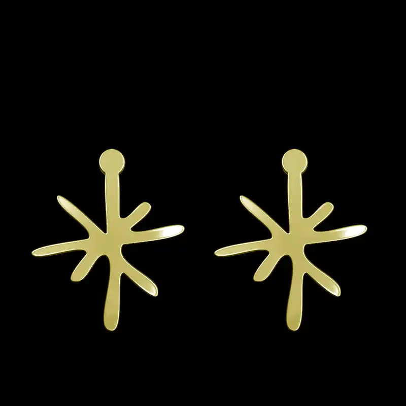 گوشواره طلا 18 عیار زنانه مدوپد مدل هندسی کد GA1-16171