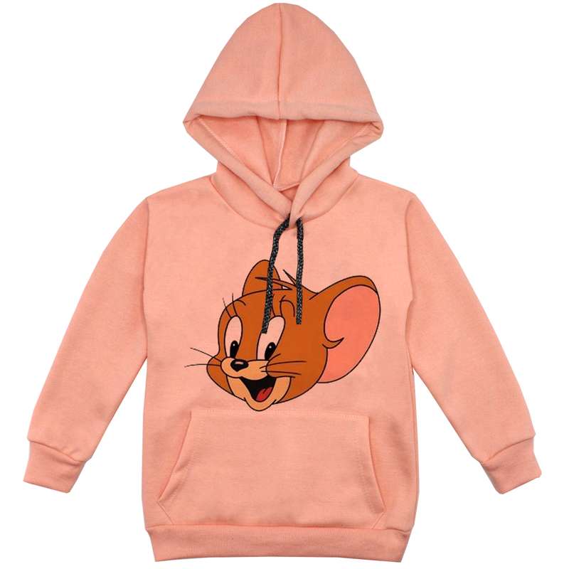 هودی پسرانه مدل جری F154 رنگ گلبهی