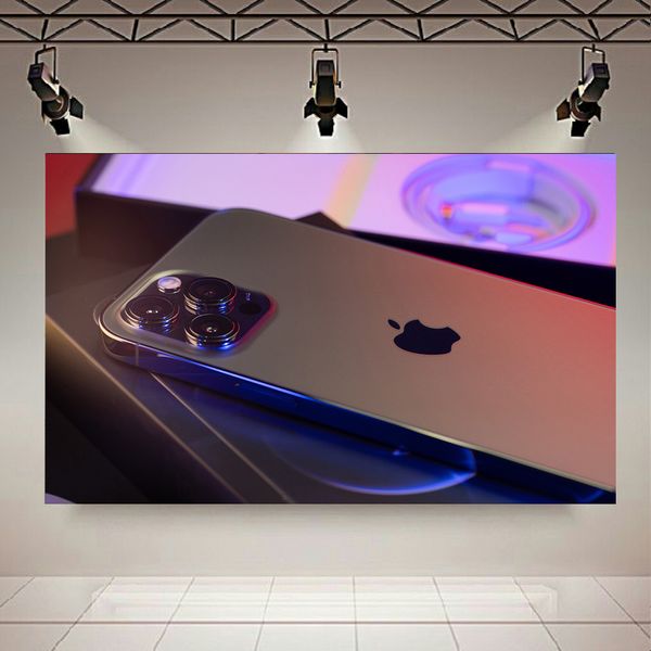 پوستر مدل بک لایت طرح گوشی اپل مدل iphone 19 pro max  کد AR2750