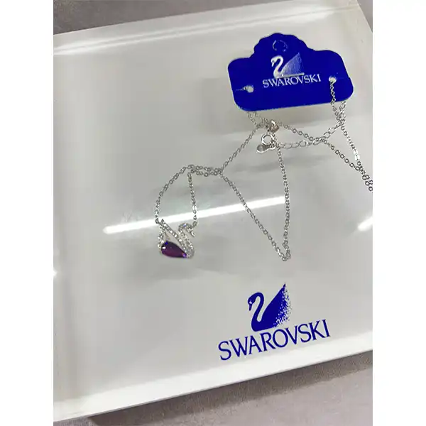 گردنبند نقره زنانه سواروسکی مدل قو ظریف کد 8549653