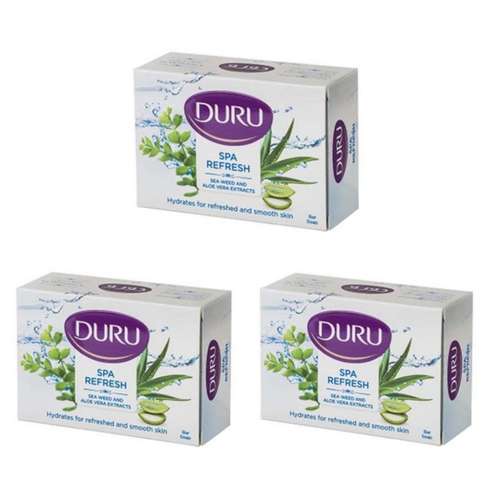 صابون شستشو دورو مدل جلبک دریایی و عصاره آلوئه ورا تحت لیسانس وزن120 گرم مجموعه 3 عددی