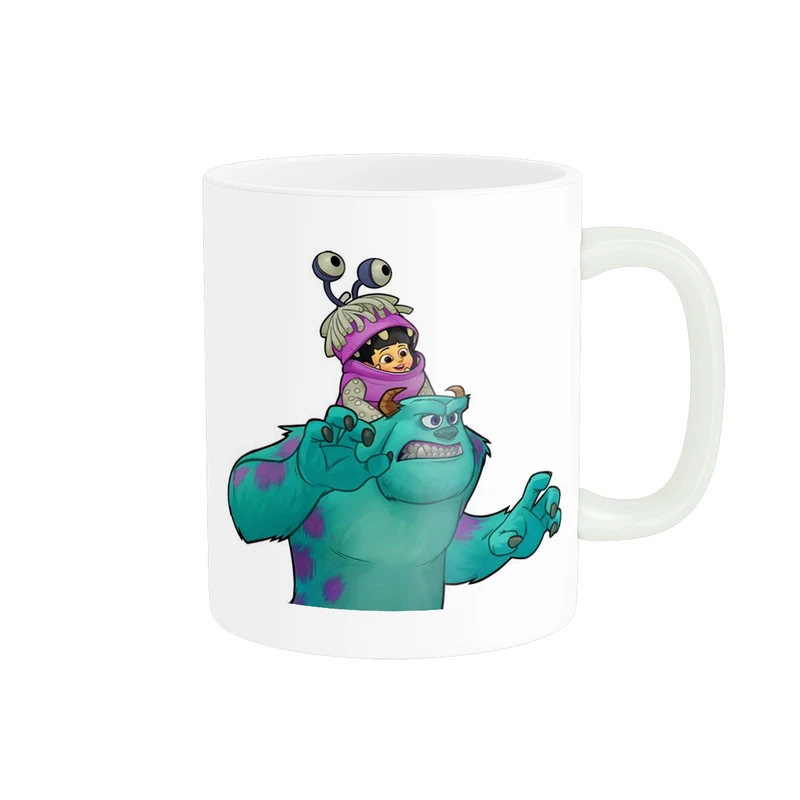 ماگ پادآفرین مدل کارتون کارخانه هیولاها طرح سالیوان و بو کد p3707